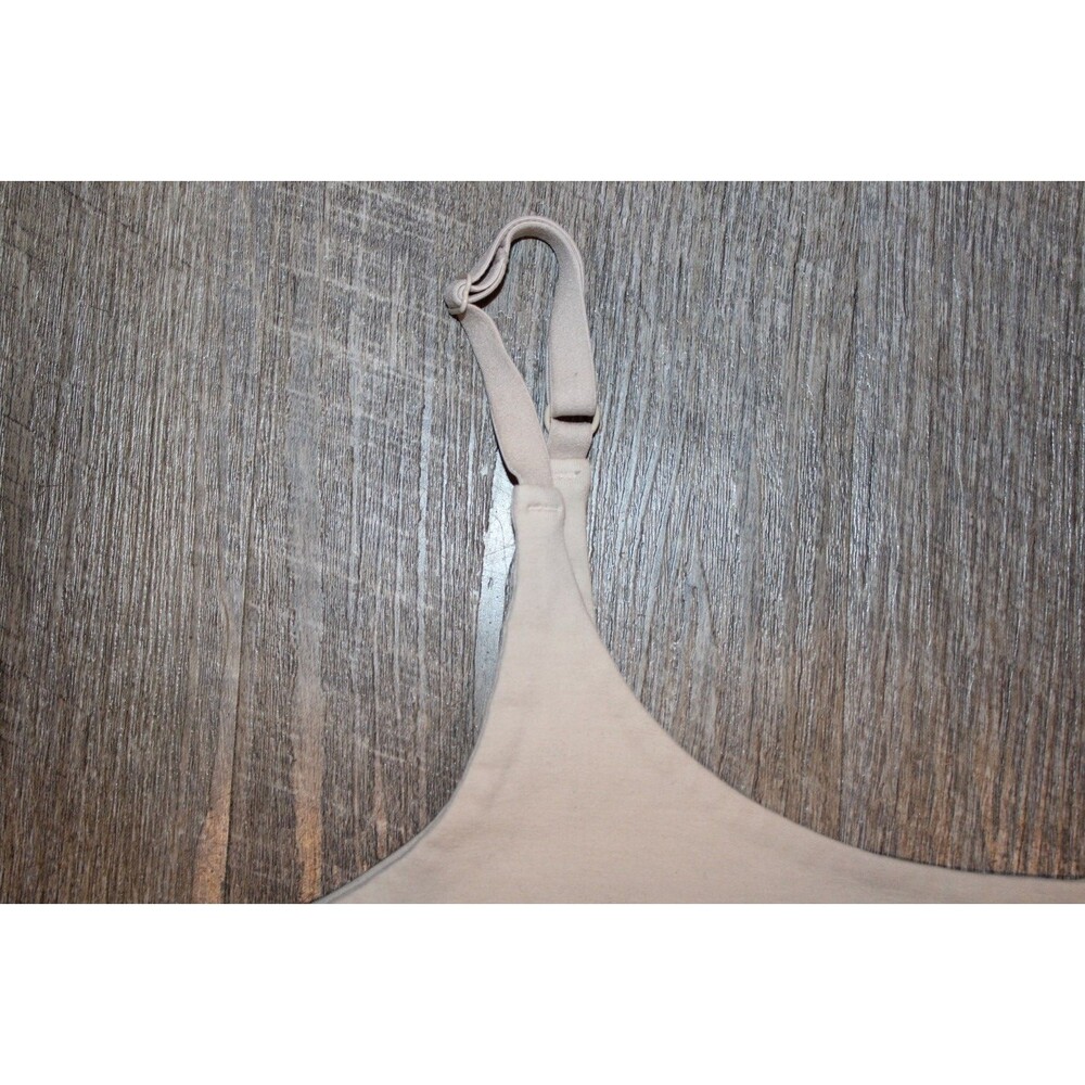 Mate the Label Women's Organic Stretch Scoop Sports Bra BONE M NEW - Picture 4 of 5